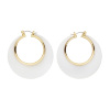 Disco oorbellen wit met goud