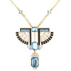 Egyptische ketting goud farao met topaas strass steen