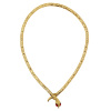 foto 2 Egyptische ketting slang van goud met rode steen ogen