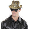 foto 4 fedora hoed vierkante pailletten goud deukhoed