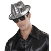 foto 4 fedora hoed vierkante pailletten zilver deukhoed