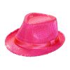 foto 1 fedora pailletten neon roze deukhoed