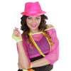 foto 5 fedora pailletten neon roze deukhoed