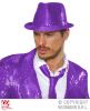 foto 7 gangsterhoed pailletten paars