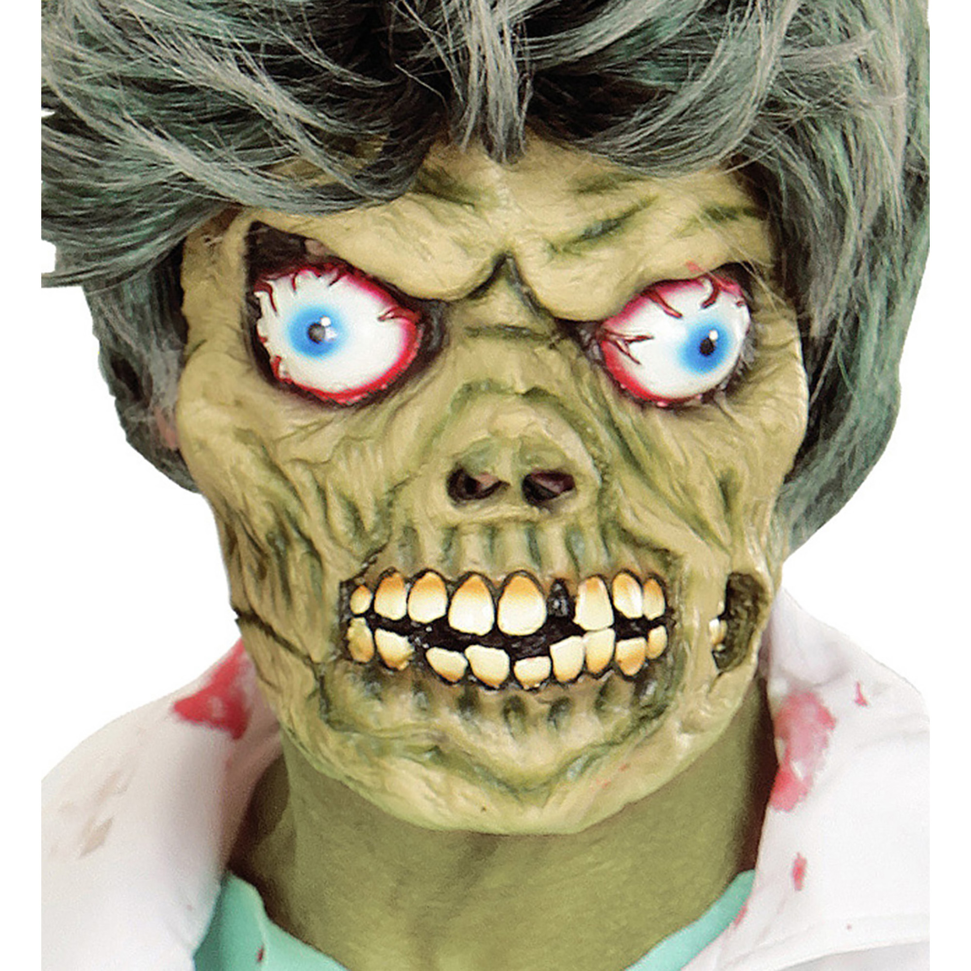 Groen zombie masker met grote ogen 
