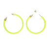 foto 1 grote ronde Neon gele oorbellen