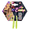foto 2 grote ronde Neon gele oorbellen