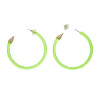 foto 1 grote ronde Neon groene oorbellen