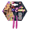 foto 2 grote ronde Neon roze oorbellen