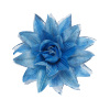 foto 1 haarclip bloem met glitter, azuurblauw