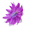 foto 2 haarclip bloem met glitter, paars