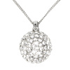ketting met een bol vol strass steentjes