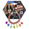 foto 3 koord armband met 7 gekleurde schedels