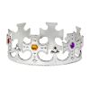 kroon koning met stenen, zilver