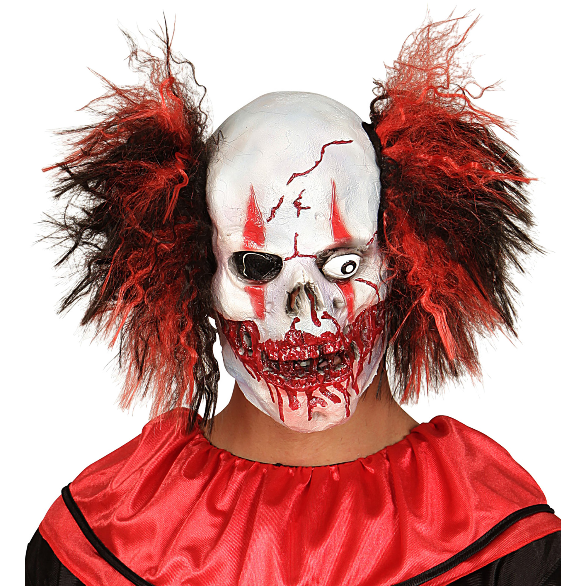 Masker bloederige horror clown met haar