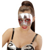 foto 2 masker psychopaat zilver met bloedende ogen