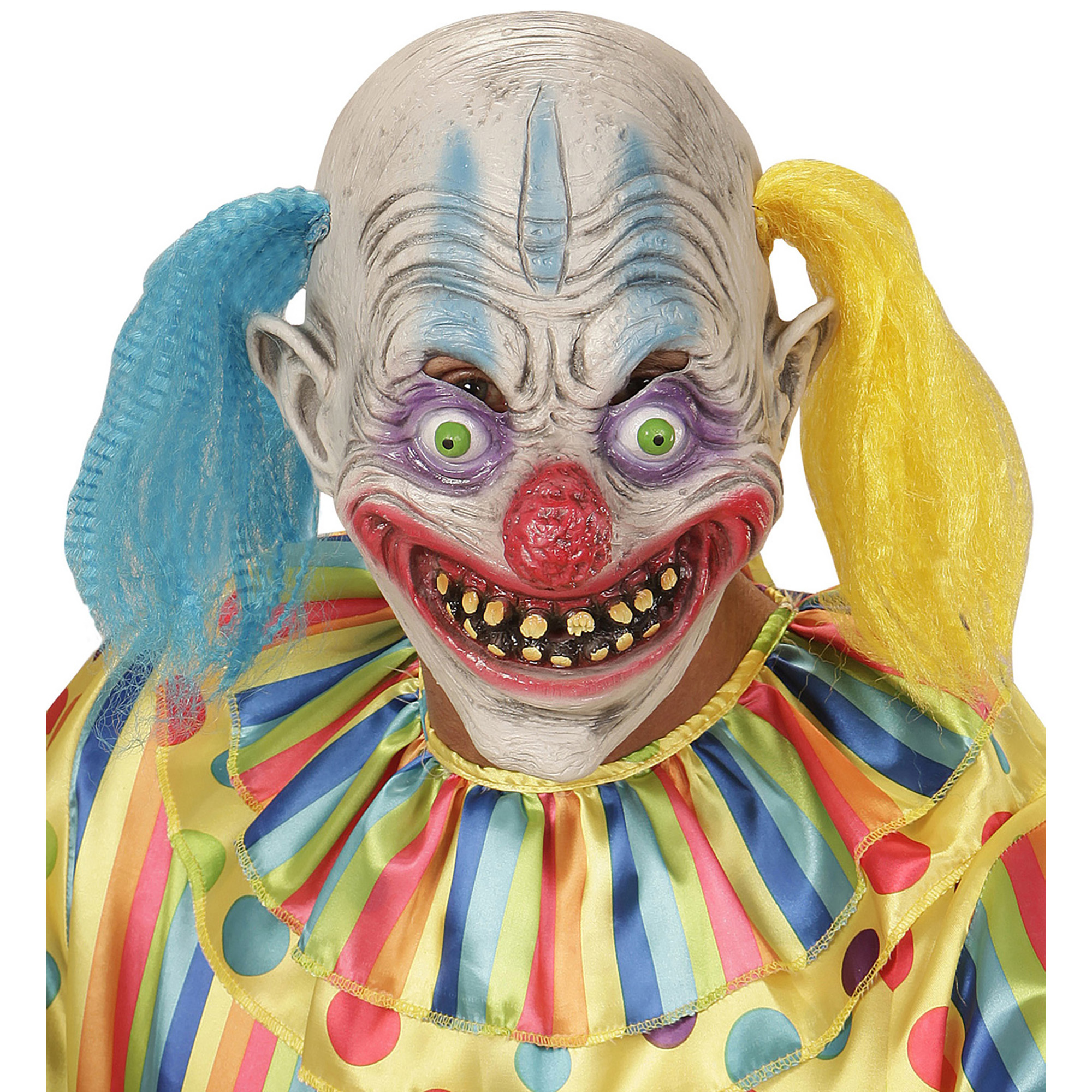 Masker psychopatische horror clown volwassenen met haar
