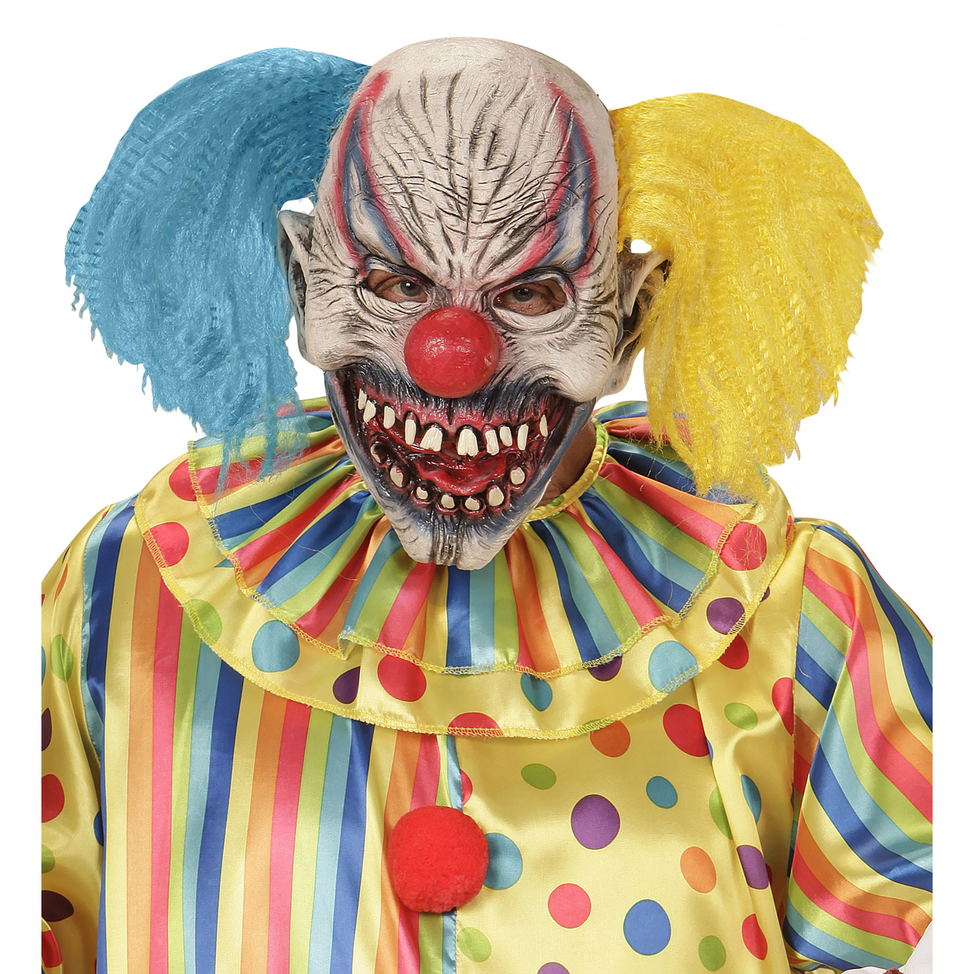 masker slechte clown met haar