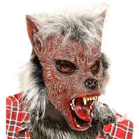 Masker weerwolf behaard met veel haar