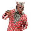 foto 2 masker weerwolf behaard met veel haar