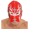 foto 1 masker worstelaar, rood bokser