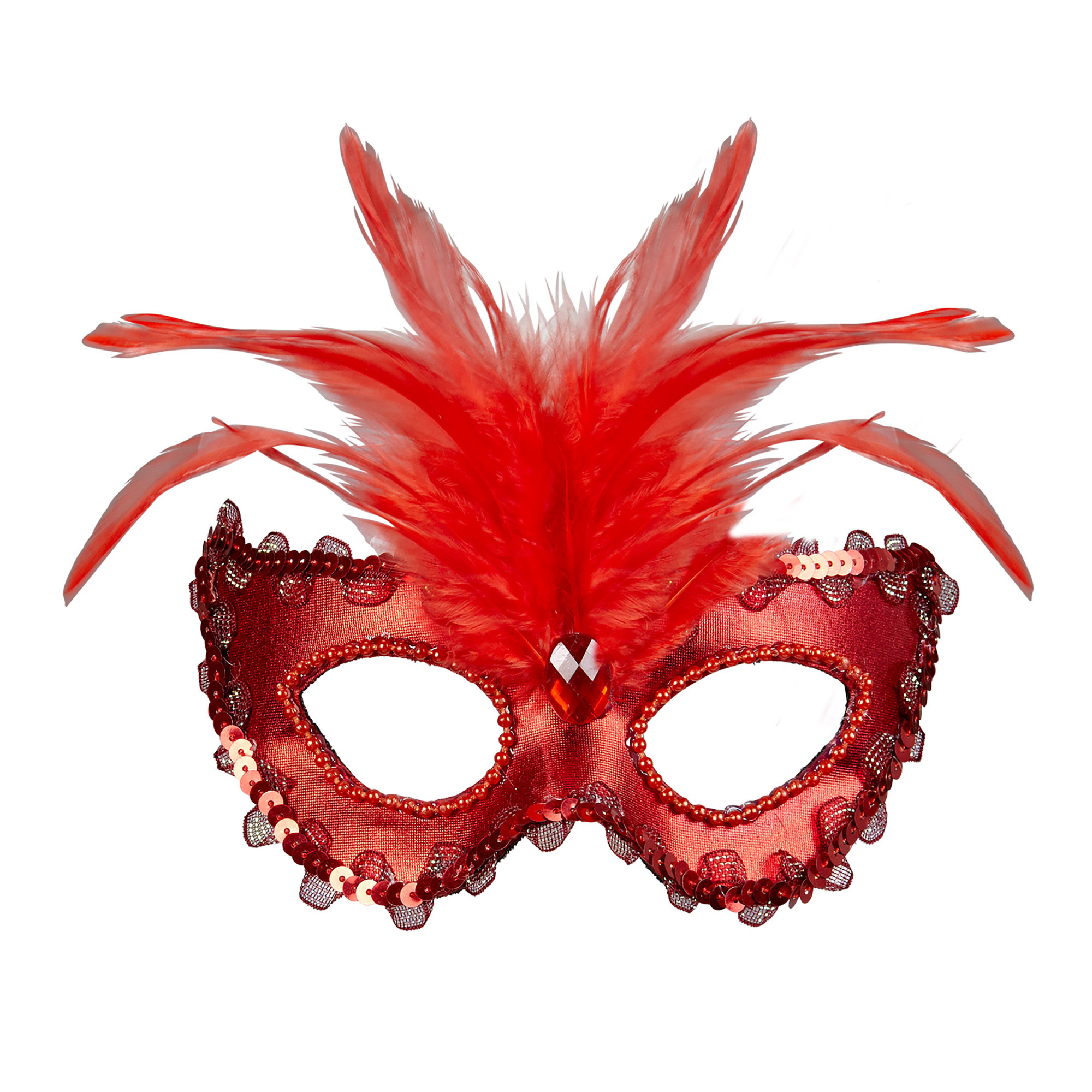 oogmasker, barones metalic rood