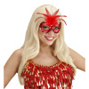 foto 2 oogmasker, barones metalic rood