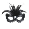 foto 1 oogmasker, barones zwart met stenen