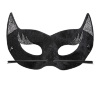 oogmasker fluweel zwarte panter met glitters