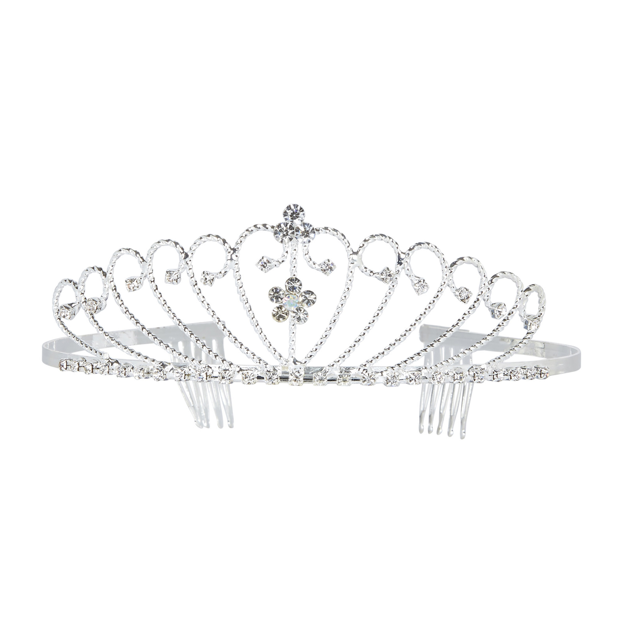 prinsessen tiara zilver strass