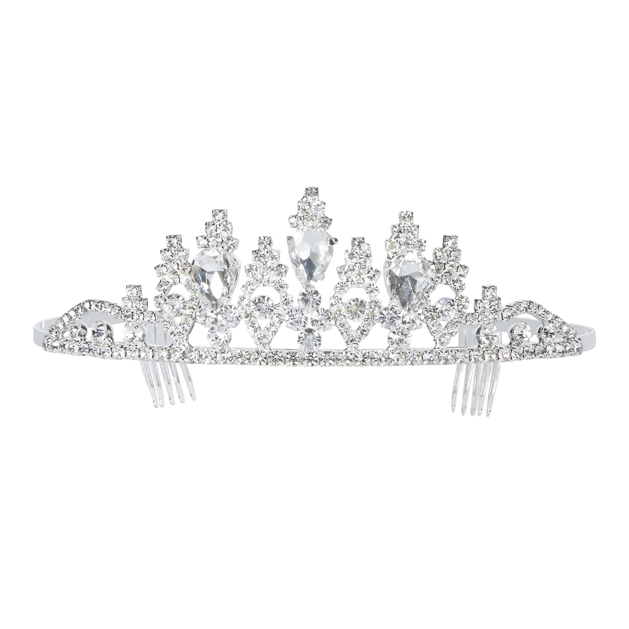 prinsessen zilveren tiara strass luxe uitvoering