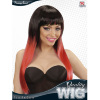 foto 2 Pruik zwart rood lang haar