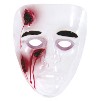 Pvc transparant masker, bloedende wonden halloween