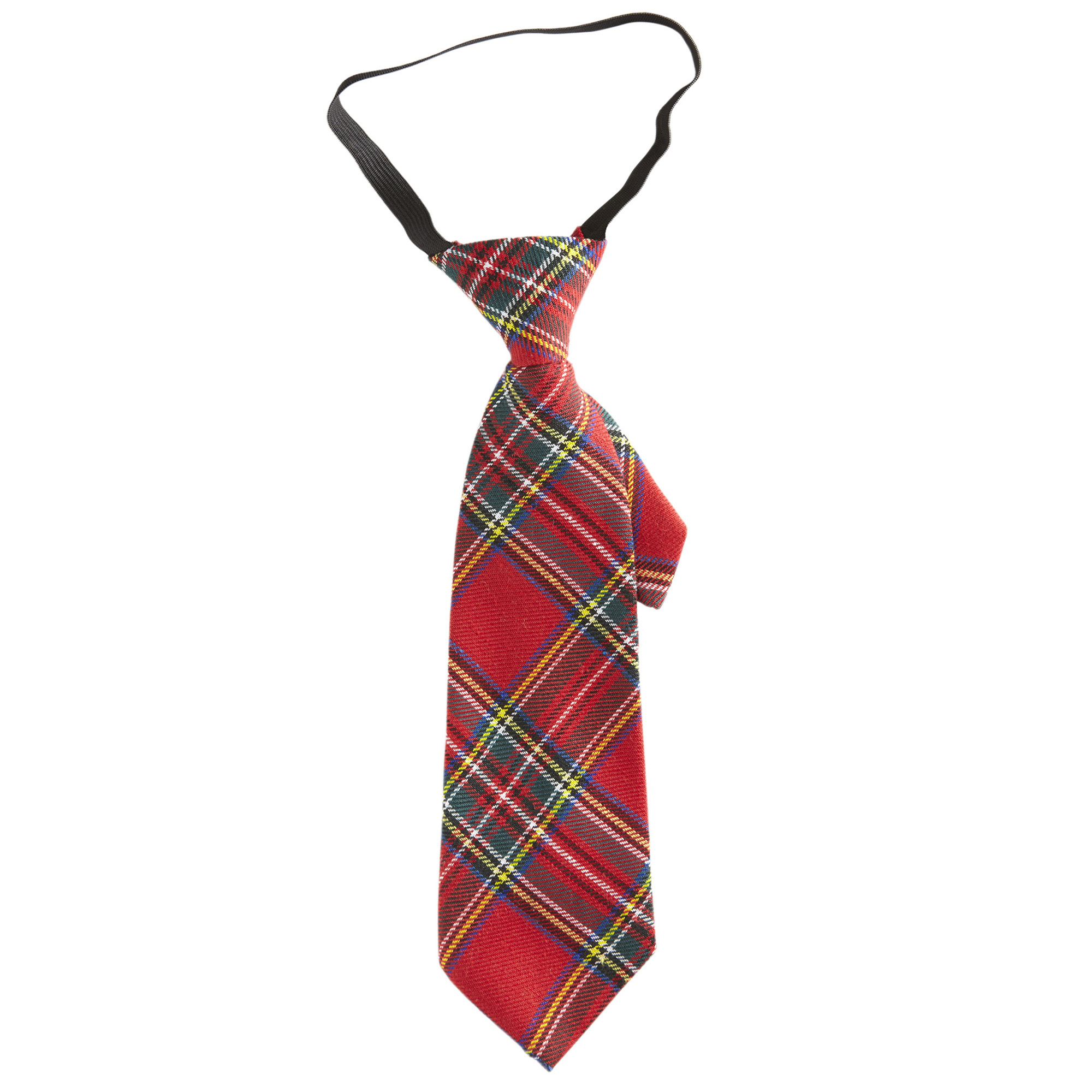 tartan print stropdas rood