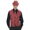 foto 3 tartan print stropdas rood