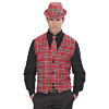 foto 4 tartan print stropdas rood