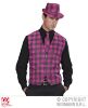 foto 4 tartan print stropdas roze