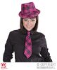 foto 6 tartan print stropdas roze