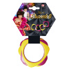 foto 3 trendy disco armband roze met geel