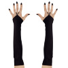 vingerloze handschoenen satijn, zwart