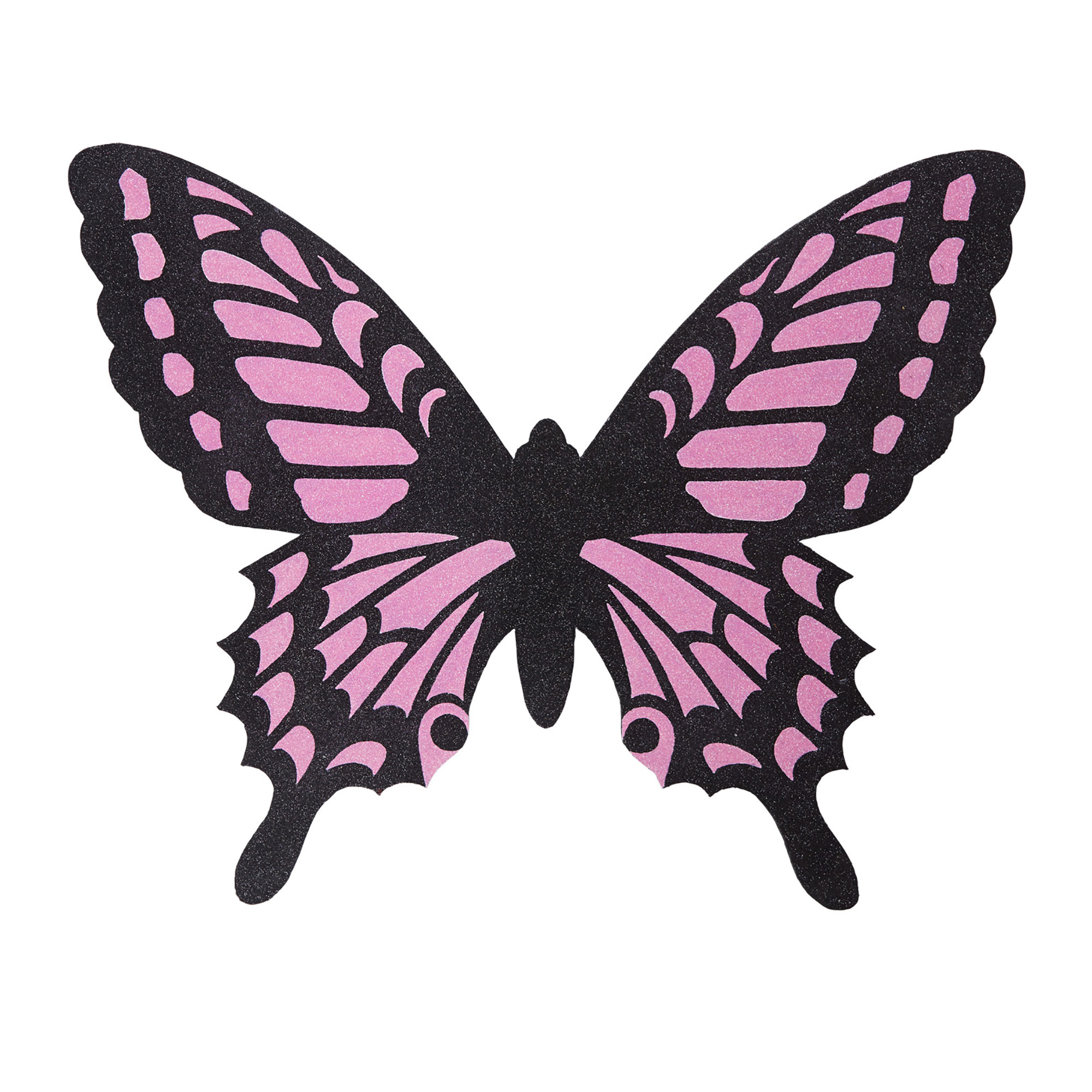 vlindervleugels kind, zwart met roze
