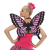 foto 3 vlindervleugels kind, zwart met roze