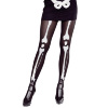 Zwarte panty skelet gewrichten