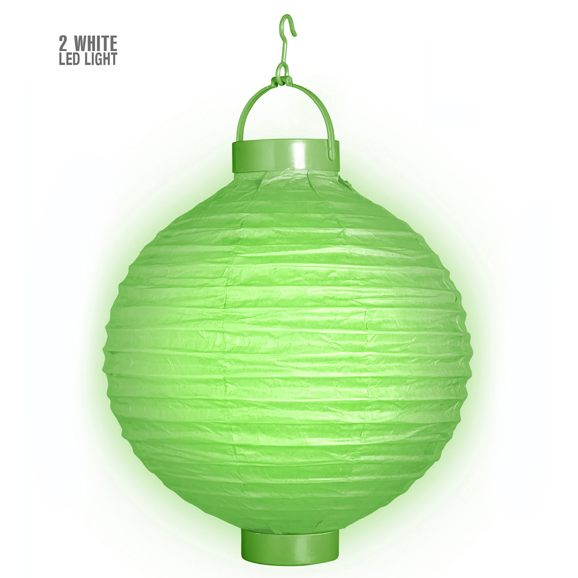 lampion met licht 30cm groen