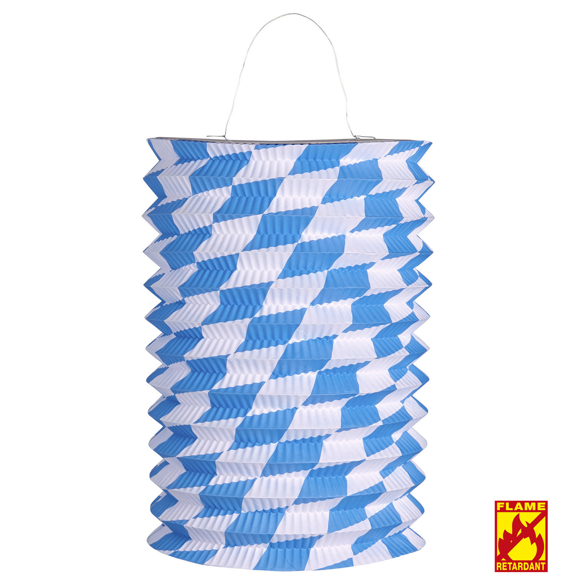 lampion wit met blauw brandveilig