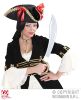 foto 6 piraten tricorn met gouden rand en strik