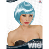 foto 2 pruik, boblijn azuur blauw trendy