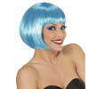 foto 3 pruik, boblijn azuur blauw trendy