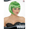 foto 2 pruik, boblijn groen trendy