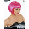 foto 2 pruik, boblijn hard roze trendy